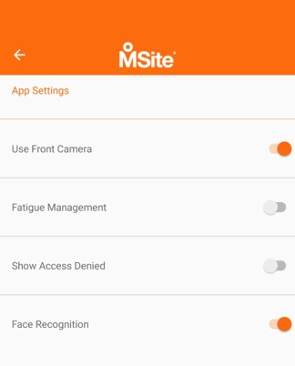 Face Mini Settings page