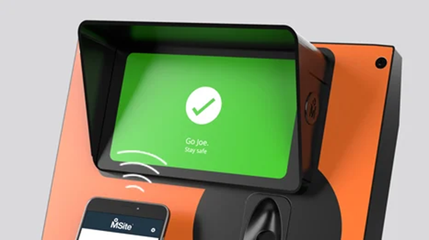 Example of biometric access control system available at MSite